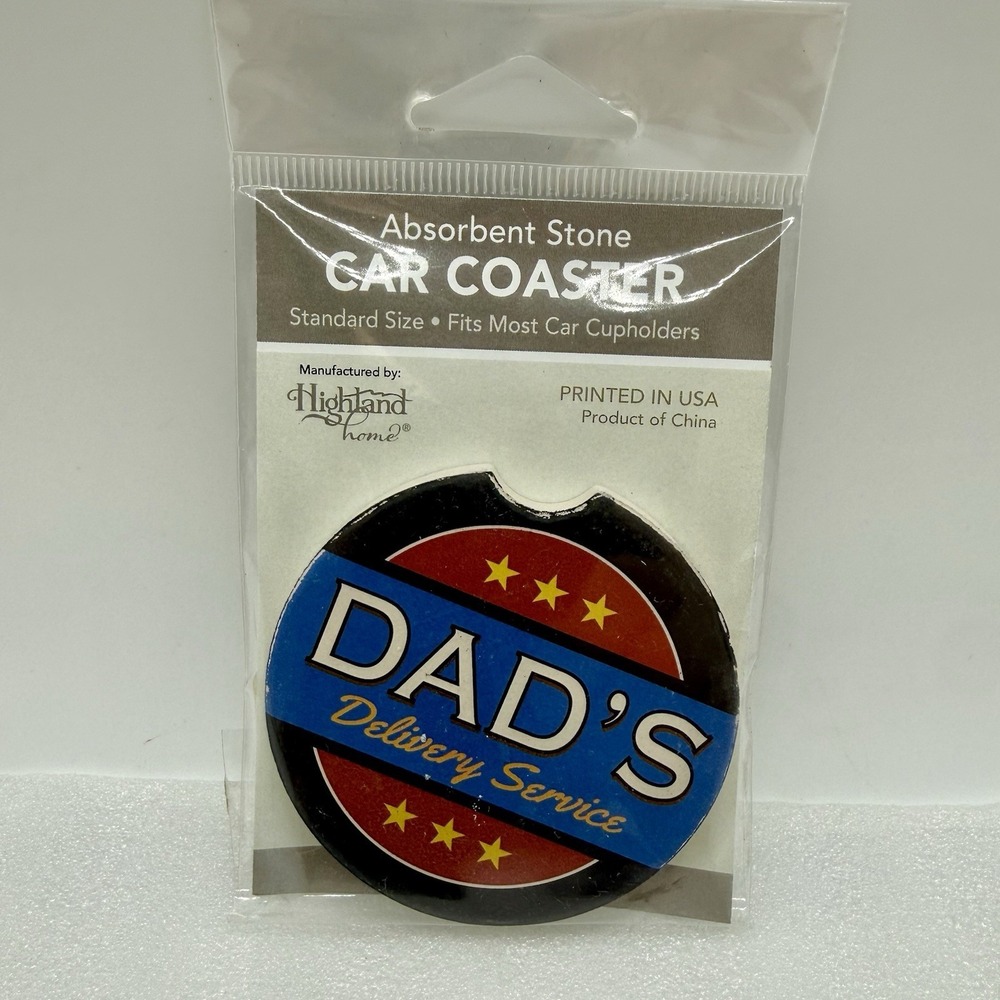 Highland‎ Home Absorbent Stone Car Coaster Dad's Delivery Service